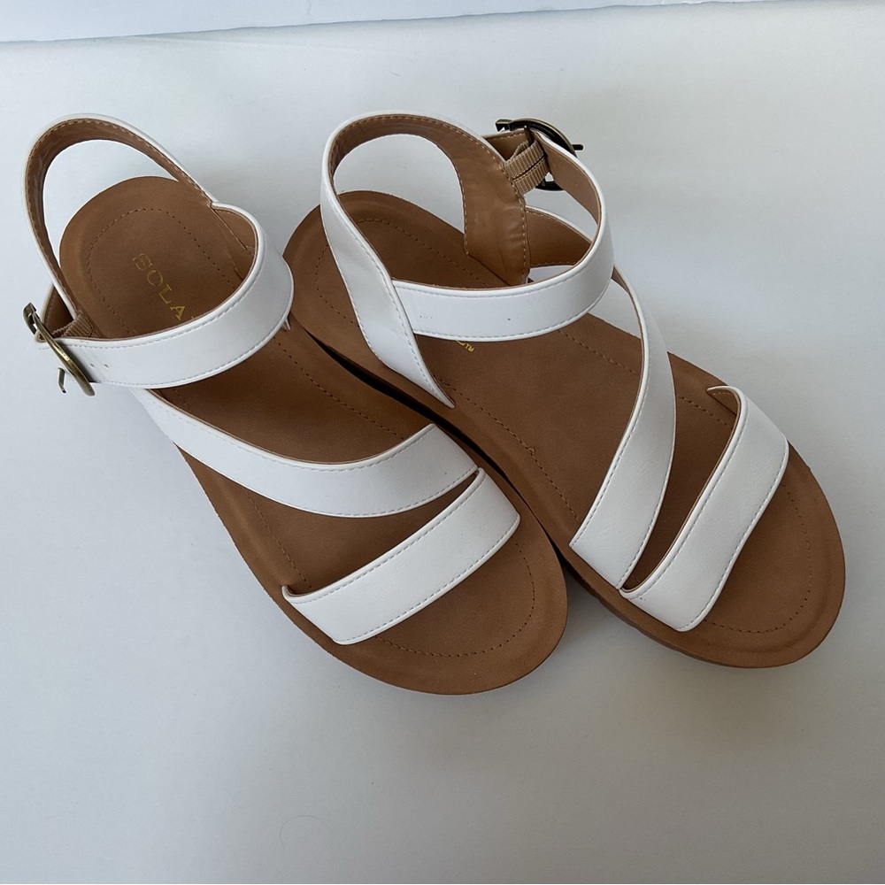Solanz White Sandals